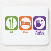 Eat Sleep Practice First Aid Mouse Pad