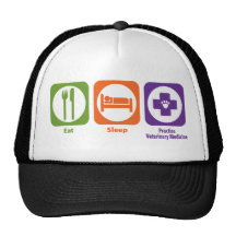 Eat Sleep Practice Veterinary Medicine Trucker Hats