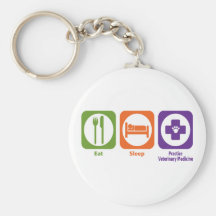 Eat Sleep Practice Veterinary Medicine Keychains