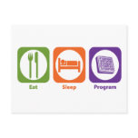 Eat Sleep Program Post Cards