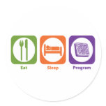 Eat Sleep Program stickers