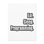 Eat. Sleep. Programming. postcards