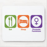 Eat Sleep Promote Feminism mousepads