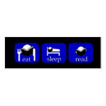 eat sleep read Booklover's Bookmark to Customise