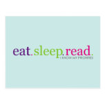 Eat, Sleep, READ - I Know My Priorities Postcards