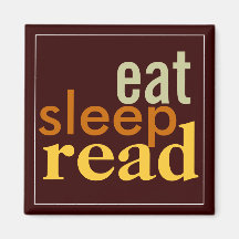 Eat Sleep Read Muted Colours Magnet