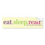 Eat, Sleep, READ - Retro Bumper Stickers