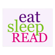 Eat, Sleep, READ - Retro Postcard