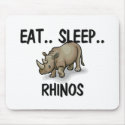 Eat Sleep RHINOS mousepads