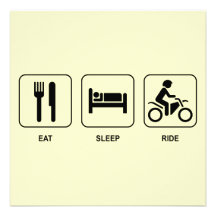 Eat Sleep Ride Custom Invite