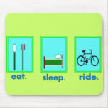 eat sleep ride  Cyclicst, biking gifts Mouse Pad