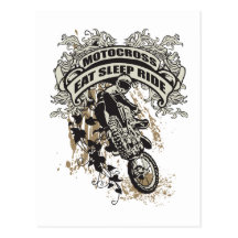 Eat, Sleep, Ride Motocross Post Cards