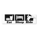 Eat Sleep Ride Sticker bumper stickers