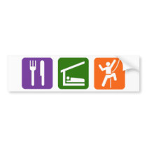 Eat Sleep Rock Climbing Bumper Sticker