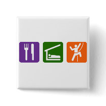 Eat Sleep Rock Climbing Pins