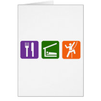 Eat Sleep Rock Climbing Greeting Card
