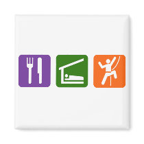 Eat Sleep Rock Climbing Refrigerator Magnet