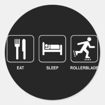 Eat Sleep Rollerblade Sticker