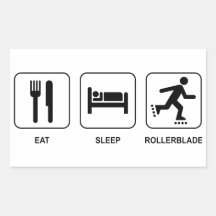 Eat Sleep Rollerblade Stickers