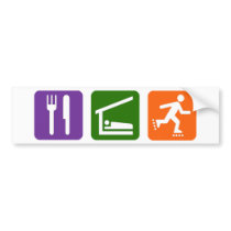 Eat Sleep Rollerblading Bumper Sticker
