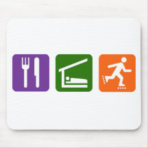 Eat Sleep Rollerblading Mouse Pads