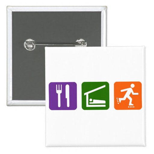 Eat Sleep Rollerblading Pins