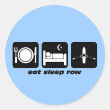 eat sleep row sticker