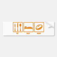 Eat Sleep Rugby Bumper Stickers