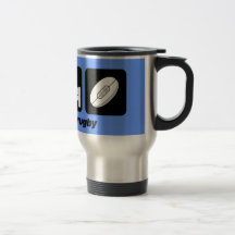 eat sleep rugby coffee mugs