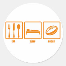 Eat Sleep Rugby Sticker
