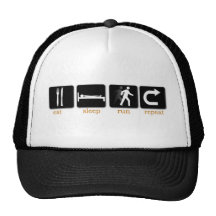 Eat Sleep Run Repeat Mesh Hats