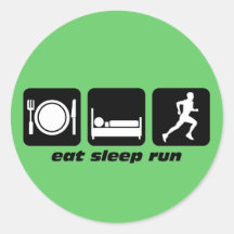 Eat sleep run running stickers