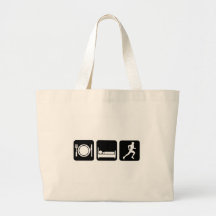 eat sleep run tote bag