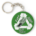 Eat Sleep Run Track keychains