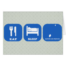 Eat Sleep Saotome And Principe Greeting Card