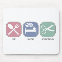 Eat Sleep Scrapbook Mouse Mat