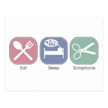 Eat Sleep Scrapbook Post Cards