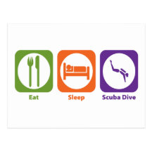 Eat Sleep Scuba Dive Post Cards