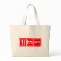 Eat,Sleep,Seva Canvas Bags