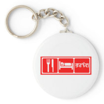 Eat,Sleep,Seva Keychains