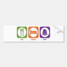 Eat Sleep Sew Bumper Sticker