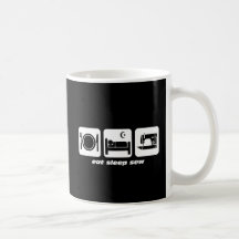 Eat sleep sew mug