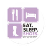 Eat Sleep Shoes - Pink stickers