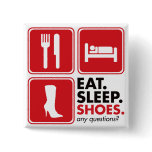 Eat Sleep Shoes - Red buttons