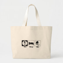 eat sleep ski canvas bags