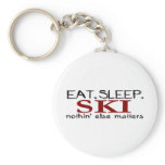 Eat Sleep Ski keychains