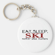 Eat Sleep Ski Keychains