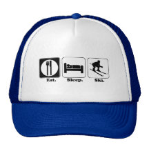 eat sleep ski mesh hat