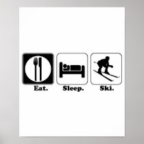 eat sleep ski print