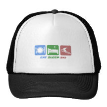 eat sleep ski trucker hat